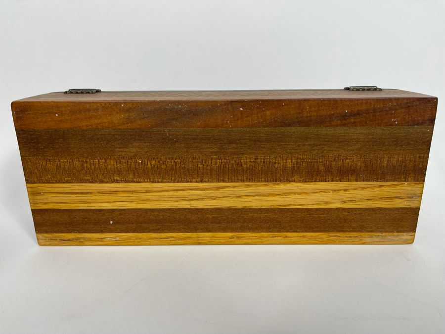 Pair Of Handmade Wooden Boxes 11.5W X 4.5D X 3H, 2.5W X 1.75H [Photo 14]