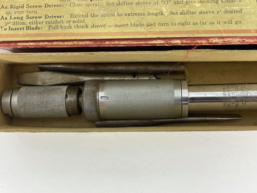 Vintage Miller Falls Tools Spiral Ratchet Screw Driver With Box No 61A [Photo 6]