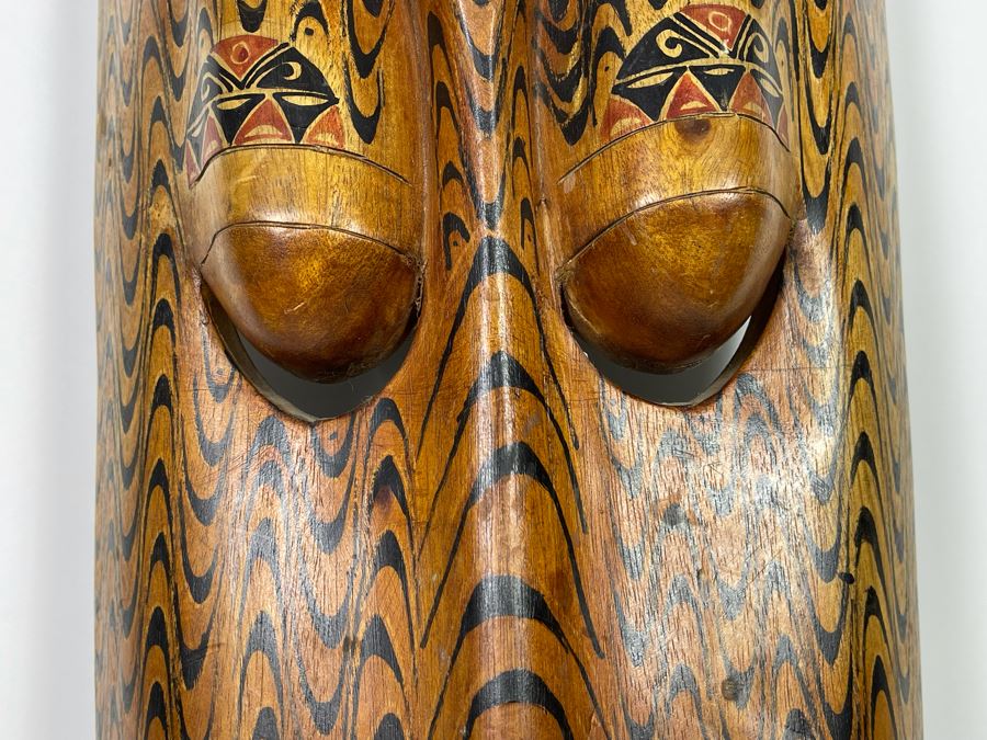 Hand Painted Indonesian Wooden Mask 9.5W X 39H [Photo 6]