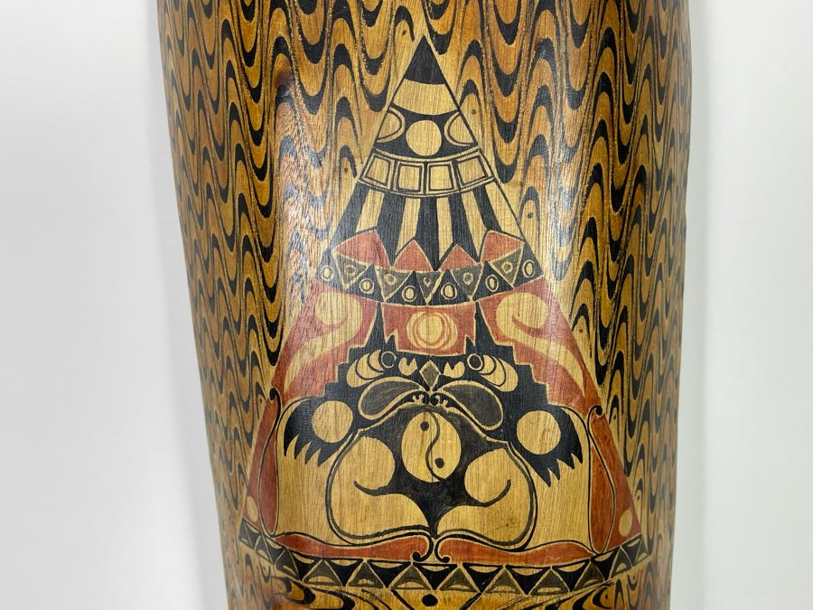 Hand Painted Indonesian Wooden Mask 9.5W X 39H [Photo 3]