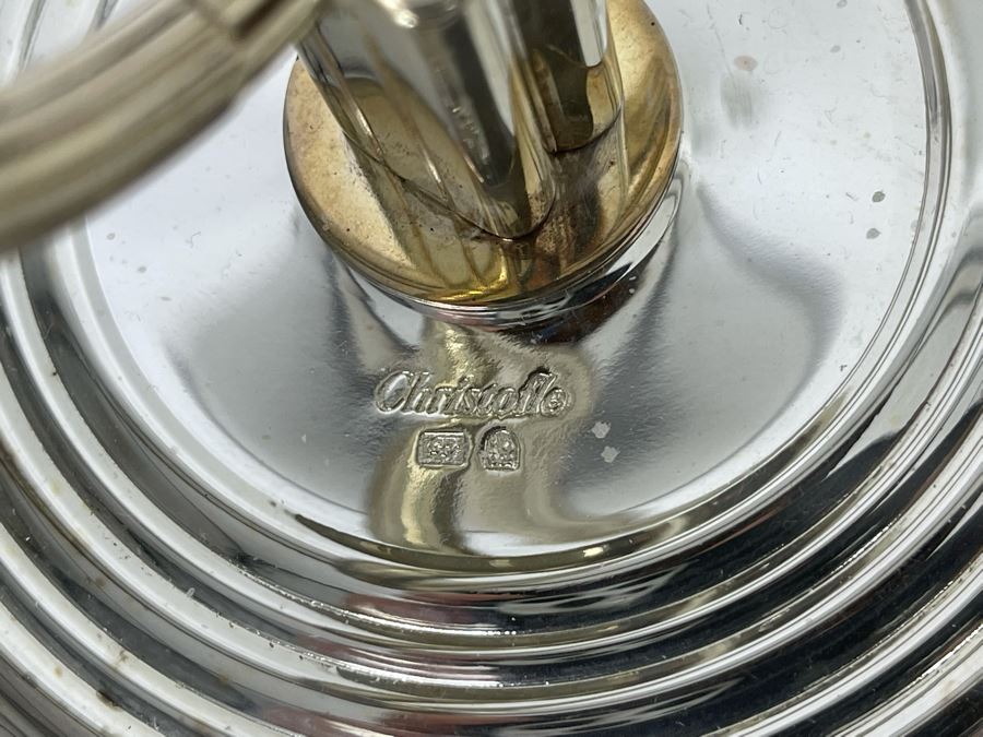 Mid-century Christofle Vibrations Cheese Hors D'oeuvres Tray Silver Plate 12W X 5H Estimate $300 [Photo 7]