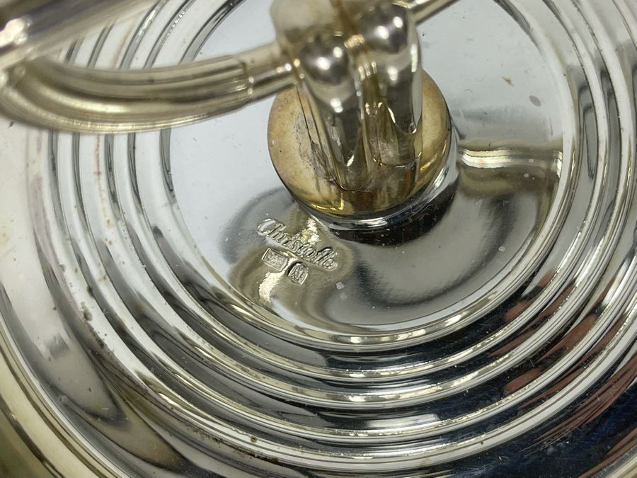 Mid-century Christofle Vibrations Cheese Hors D'oeuvres Tray Silver Plate 12W X 5H Estimate $300 [Photo 6]