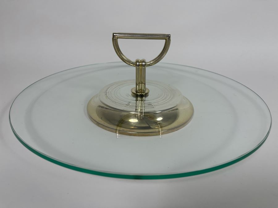 Mid-century Christofle Vibrations Cheese Hors D'oeuvres Tray Silver Plate 12W X 5H Estimate $300 [Photo 3]