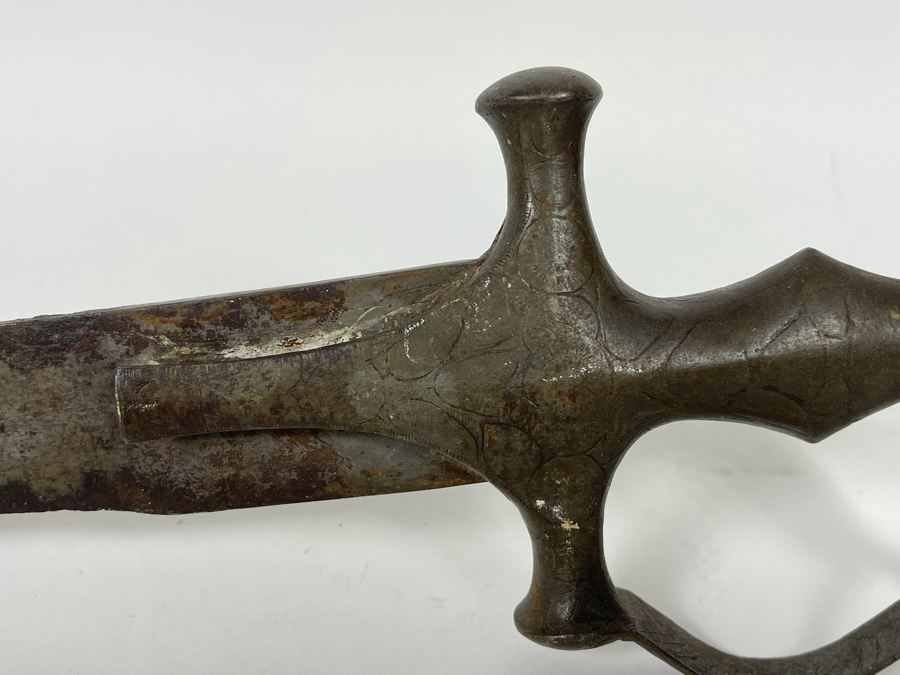 Antique Curved Blade Sword 38L [Photo 7]