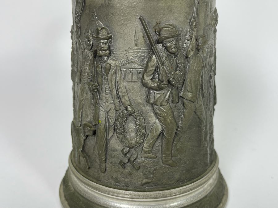 Vintage German Pewter Beer Stein 8H [Photo 5]