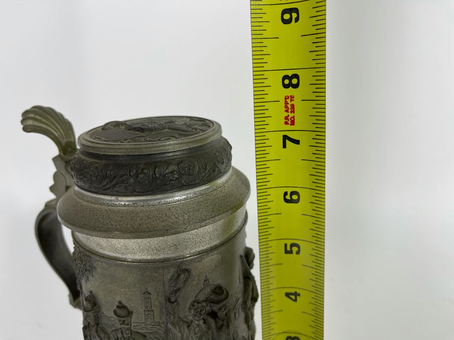 Vintage German Pewter Beer Stein 8H [Photo 13]