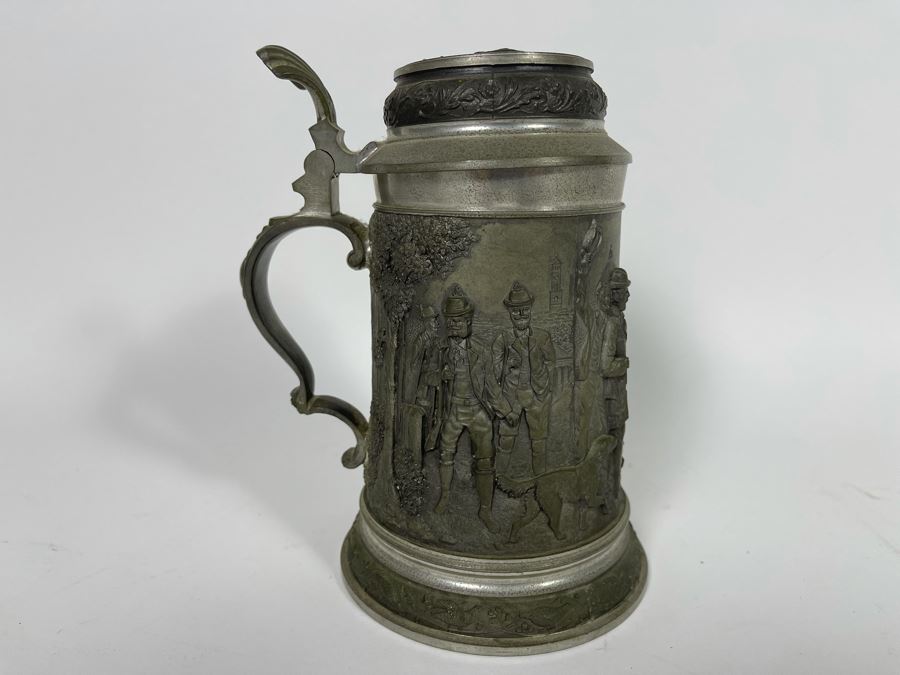 Vintage German Pewter Beer Stein 8H [Photo 2]
