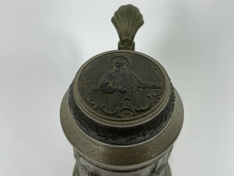 Vintage German Pewter Beer Stein 8H [Photo 6]