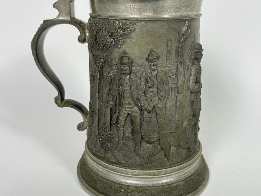 Vintage German Pewter Beer Stein 8H [Photo 3]