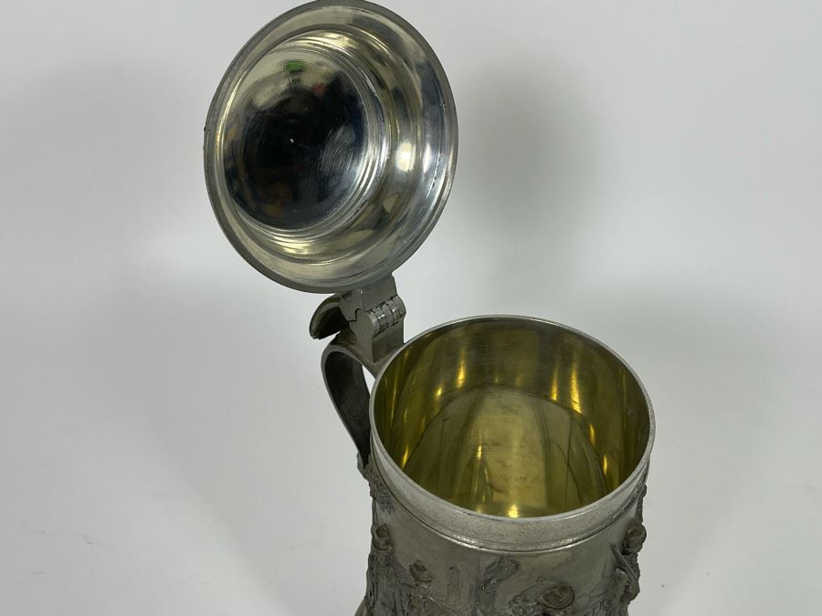 Vintage German Pewter Beer Stein 8H [Photo 9]