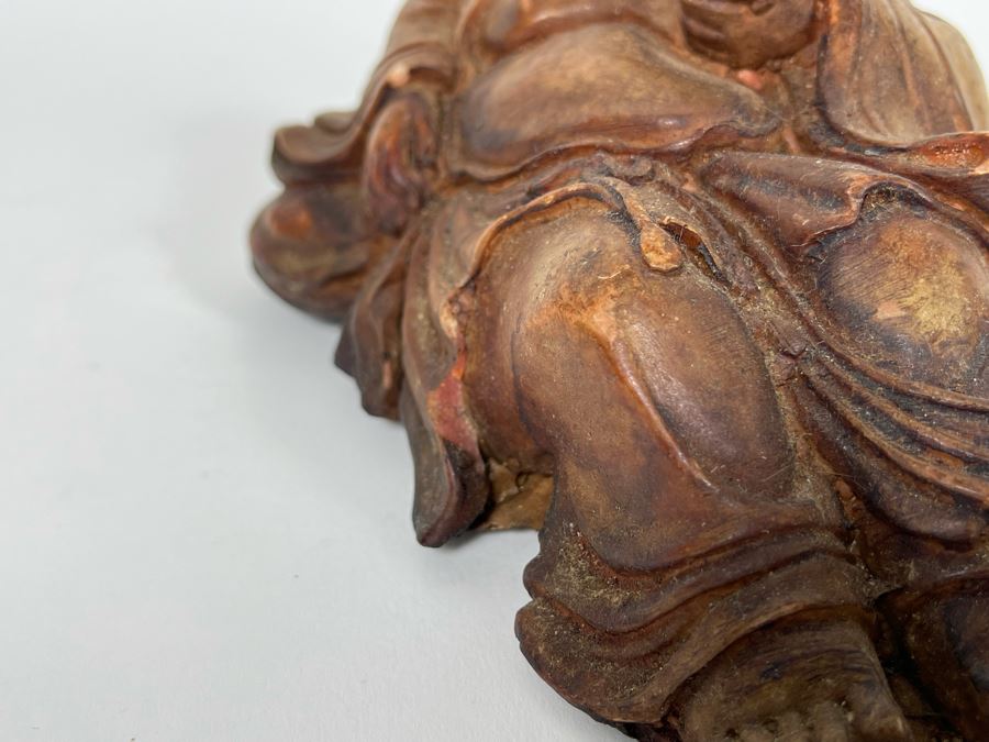 Vintage Chinese Clay Buddha Sculpture 6.5W X 4D X 3.5H [Photo 12]