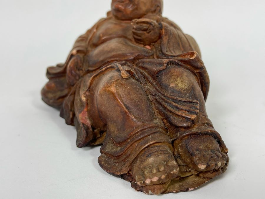 Vintage Chinese Clay Buddha Sculpture 6.5W X 4D X 3.5H [Photo 7]