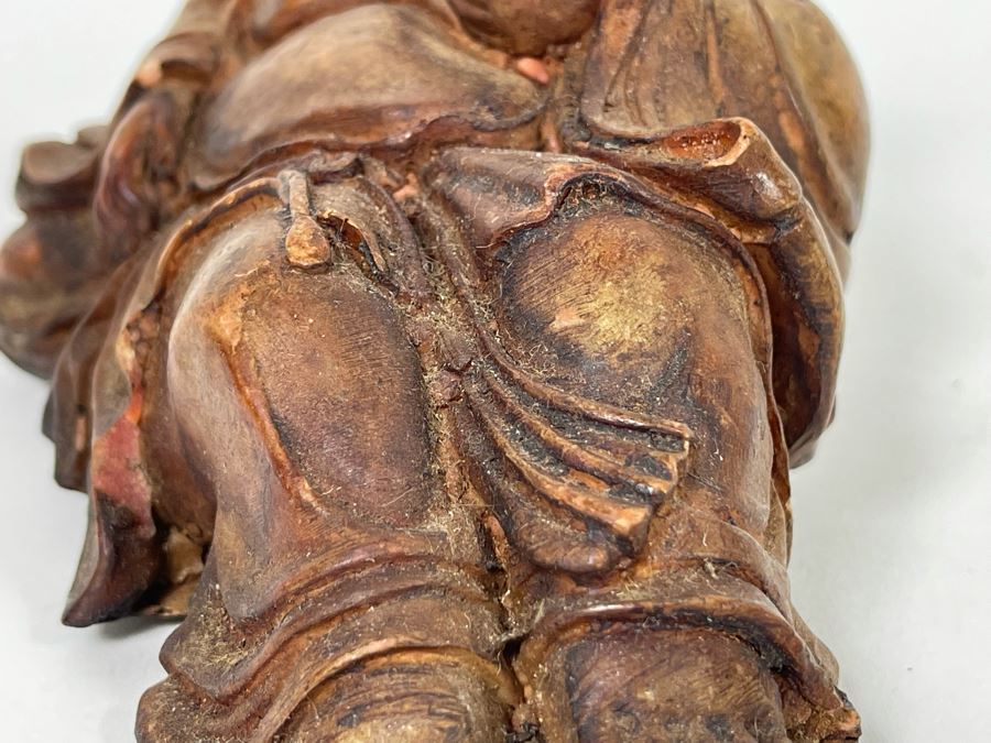 Vintage Chinese Clay Buddha Sculpture 6.5W X 4D X 3.5H [Photo 14]