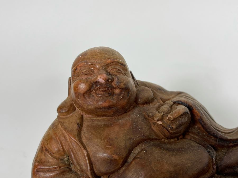 Vintage Chinese Clay Buddha Sculpture 6.5W X 4D X 3.5H [Photo 5]