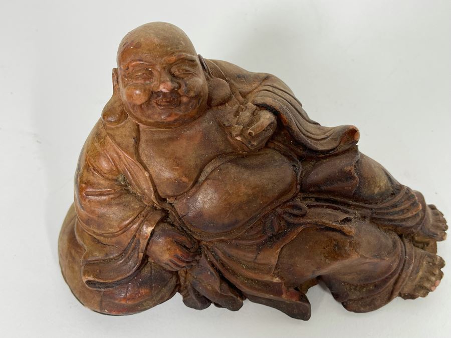 Vintage Chinese Clay Buddha Sculpture 6.5W X 4D X 3.5H [Photo 6]