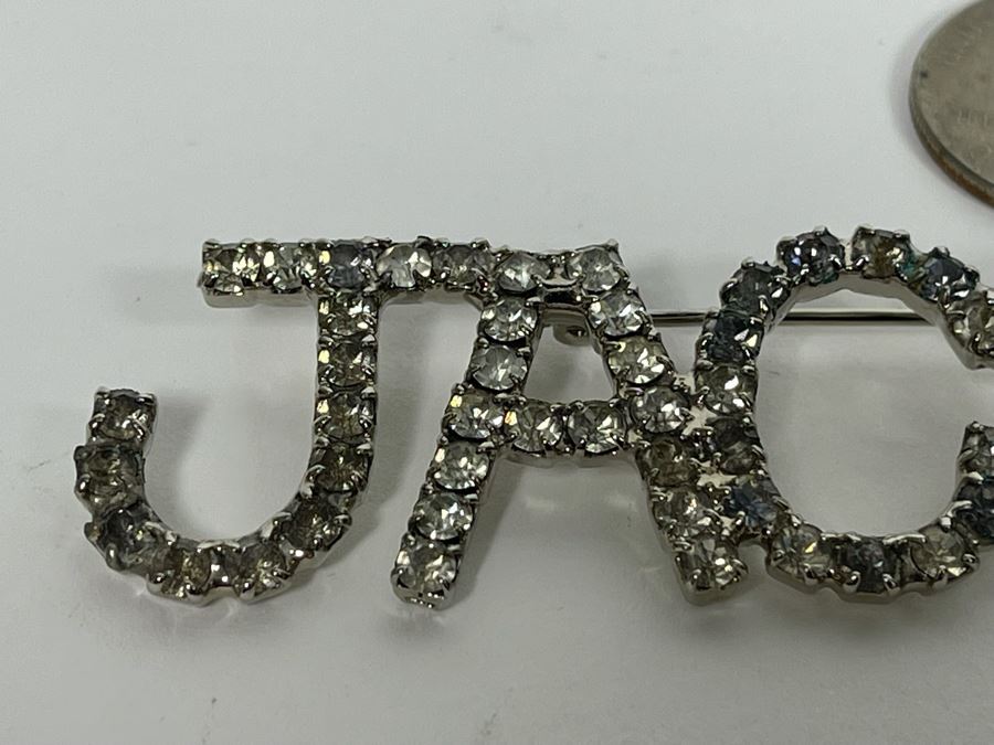 Jacquie Rhinestone Brooch Pin 4.5W [Photo 4]