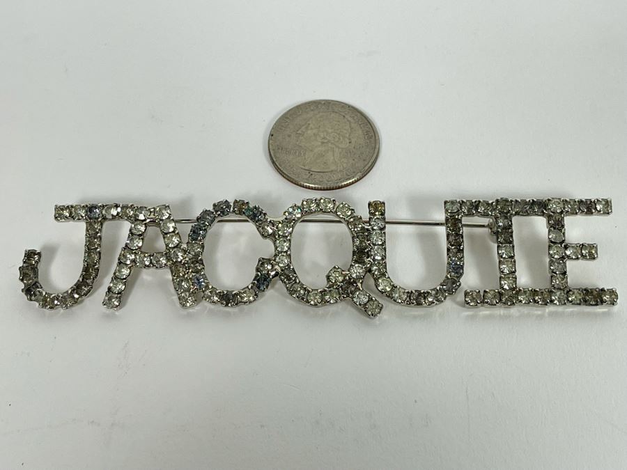 Jacquie Rhinestone Brooch Pin 4.5W [Photo 3]