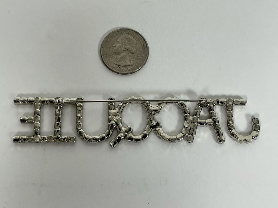 Jacquie Rhinestone Brooch Pin 4.5W [Photo 8]