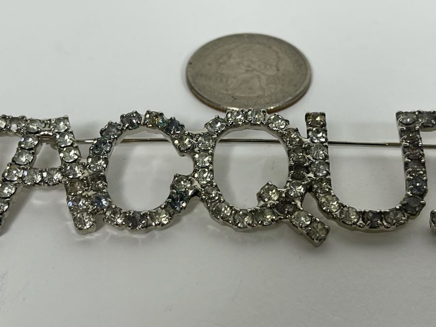 Jacquie Rhinestone Brooch Pin 4.5W [Photo 6]