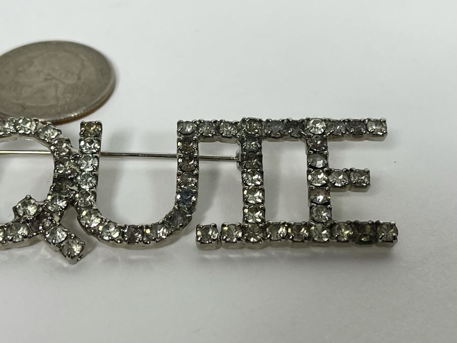 Jacquie Rhinestone Brooch Pin 4.5W [Photo 7]