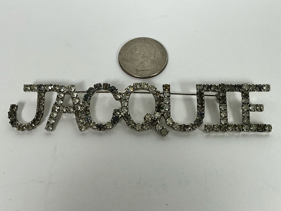 Jacquie Rhinestone Brooch Pin 4.5W [Photo 2]