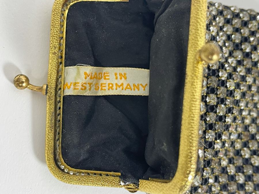 West German Rhinestone Purse Pouch 6 X 3 [Photo 2]
