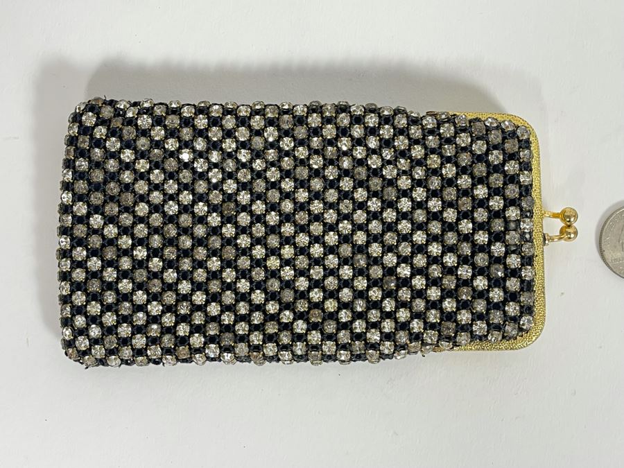 West German Rhinestone Purse Pouch 6 X 3 [Photo 6]