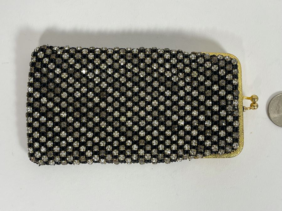 West German Rhinestone Purse Pouch 6 X 3 [Photo 5]