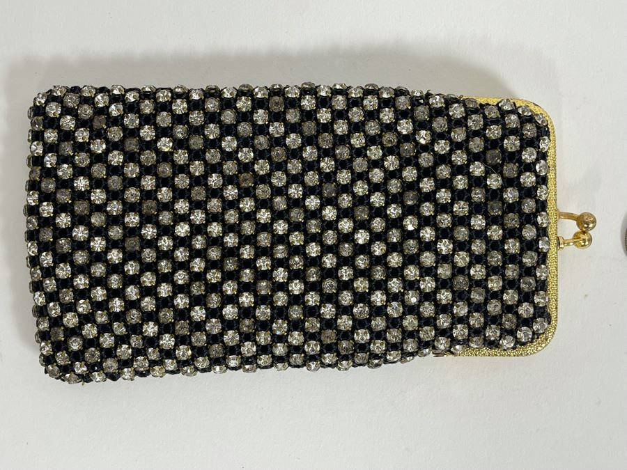 West German Rhinestone Purse Pouch 6 X 3 [Photo 7]