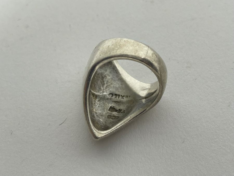 Signed Mexican Sterling Silver Modernist Ring Size 7.5 [Photo 2]