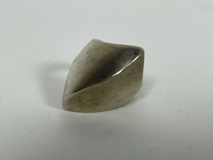 Signed Mexican Sterling Silver Modernist Ring Size 7.5 [Photo 9]