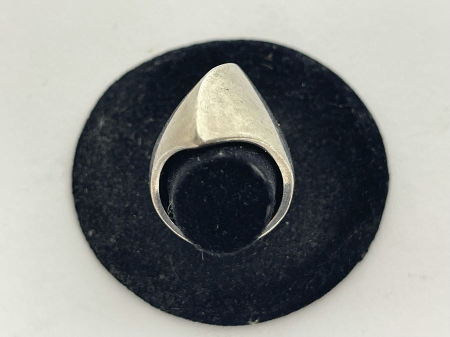 Signed Mexican Sterling Silver Modernist Ring Size 7.5 [Photo 7]