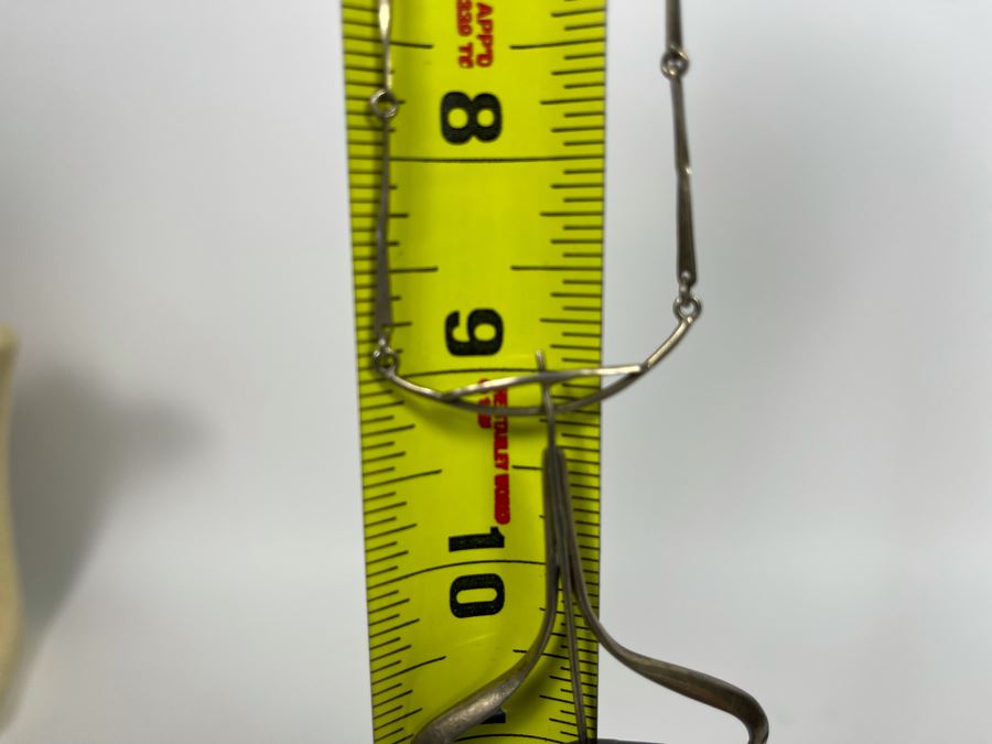 Vintage Sterling Silver Modernist Pendant 18' Necklace 14.6g [Photo 10]