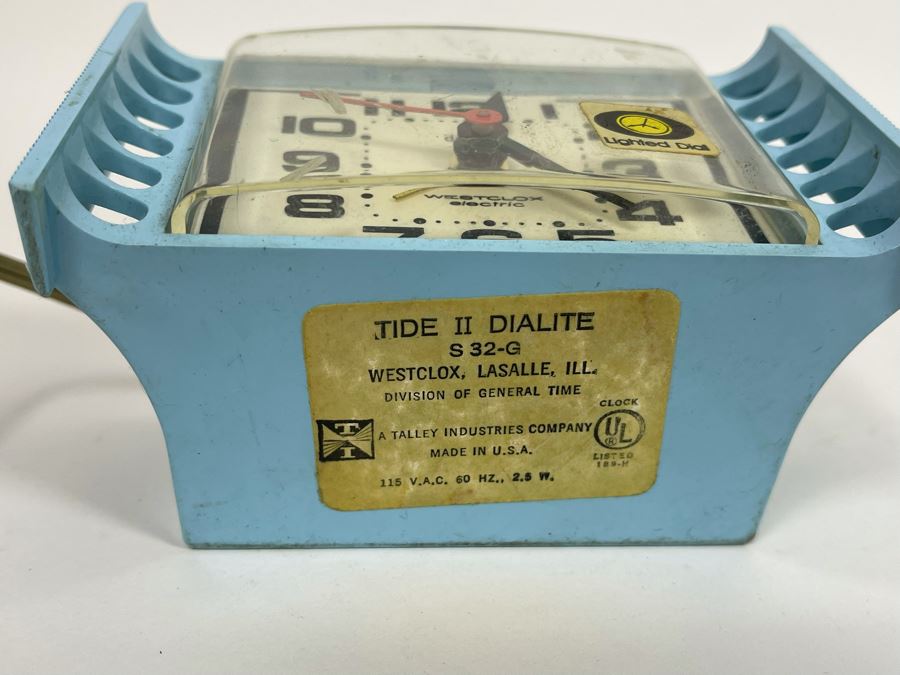 Vintage Mid-Century Tide II Dialite Westclox Electric Clock Working [Photo 10]