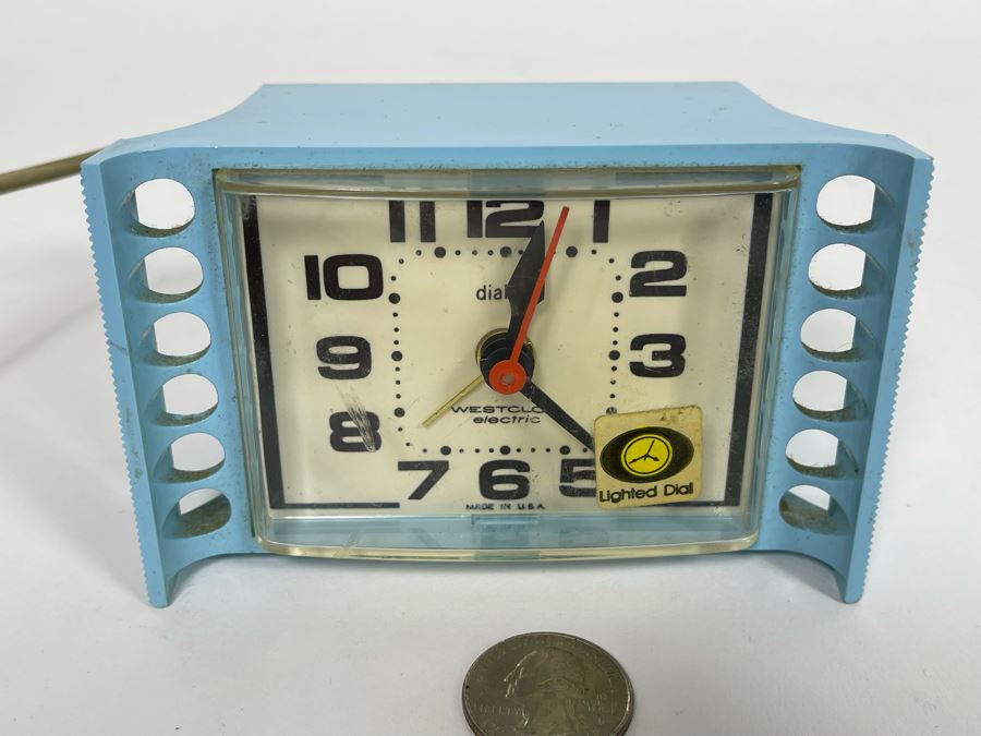 Vintage Mid-Century Tide II Dialite Westclox Electric Clock Working [Photo 1]