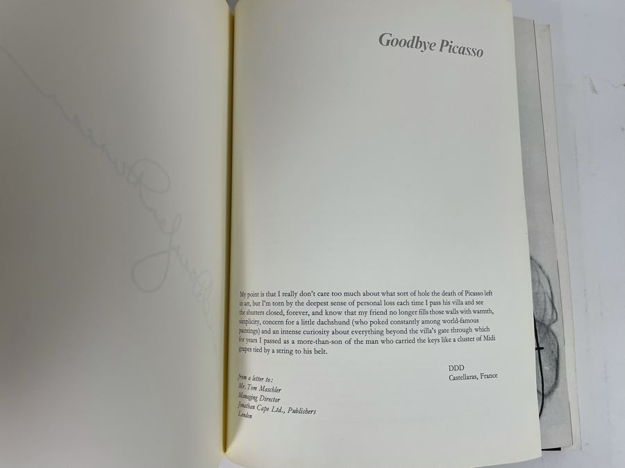 Signed First Edition 1974 Book Goodbye Picasso Signed By David Douglas Duncan [Photo 8]