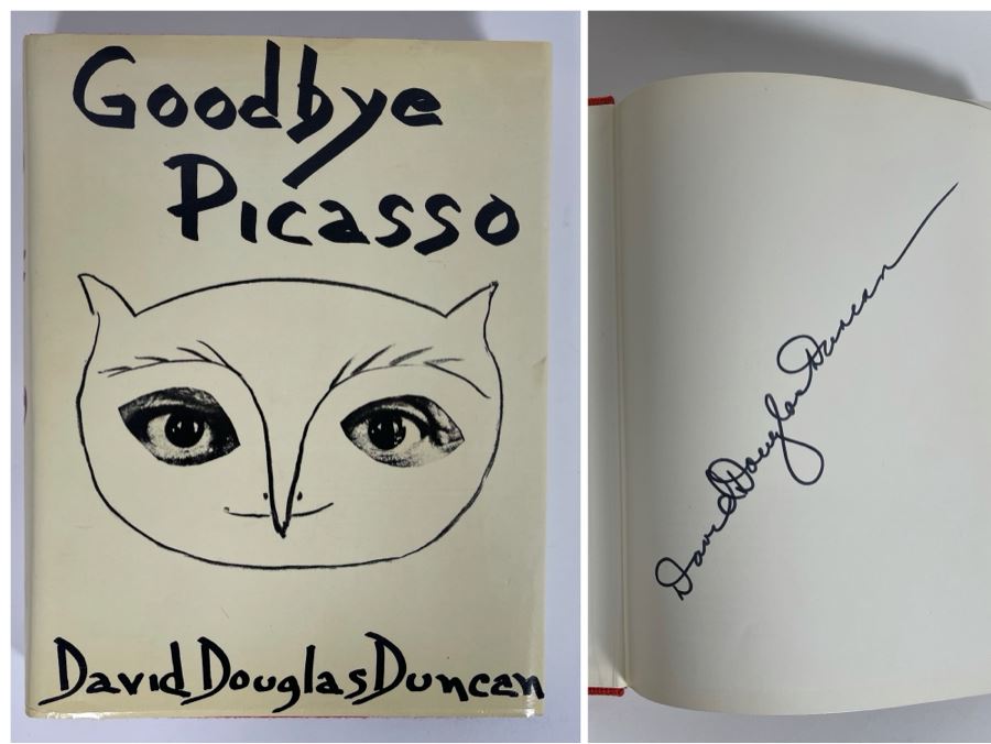 Signed First Edition 1974 Book Goodbye Picasso Signed By David Douglas Duncan