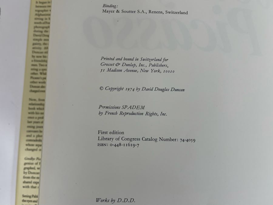 Signed First Edition 1974 Book Goodbye Picasso Signed By David Douglas Duncan [Photo 20]