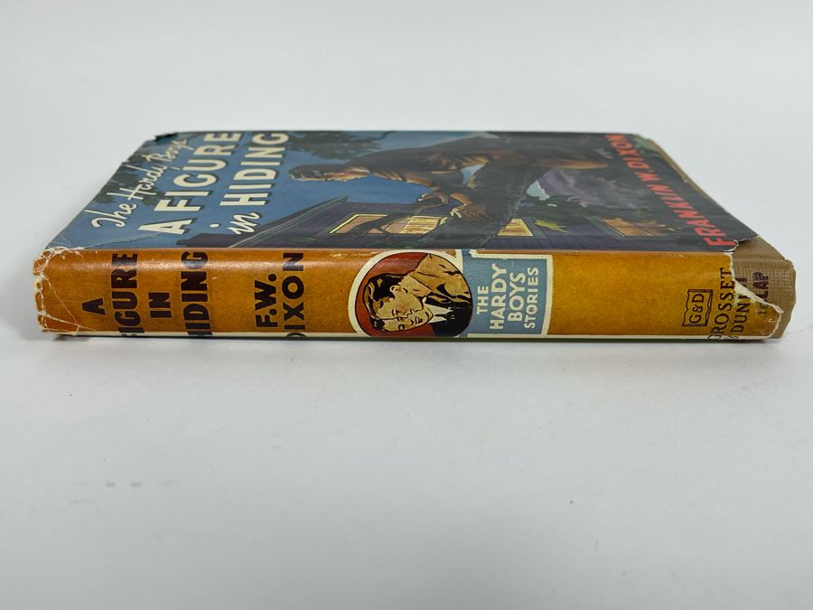 Vintage 1937 Book The Hardy Boys A Figure In Hiding By Franklin W. Dixon With Property Of Burt Lancaster Sticker On Inside Cover [Photo 9]