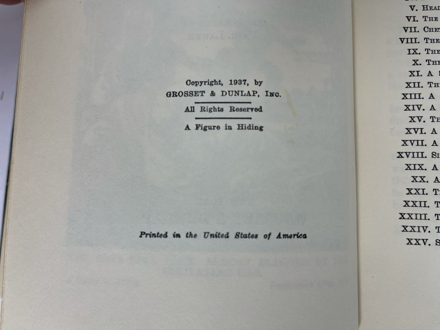 Vintage 1937 Book The Hardy Boys A Figure In Hiding By Franklin W. Dixon With Property Of Burt Lancaster Sticker On Inside Cover [Photo 6]