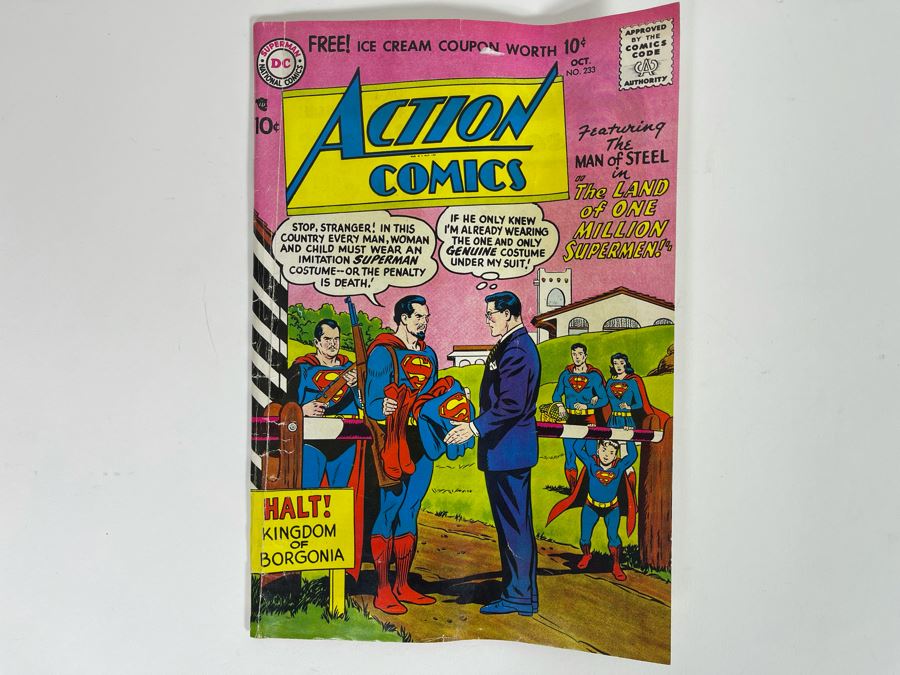 Action Comics #233 Superman Comic Book Original 1957