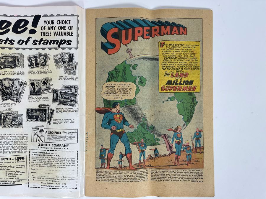 Action Comics #233 Superman Comic Book Original 1957 [Photo 6]