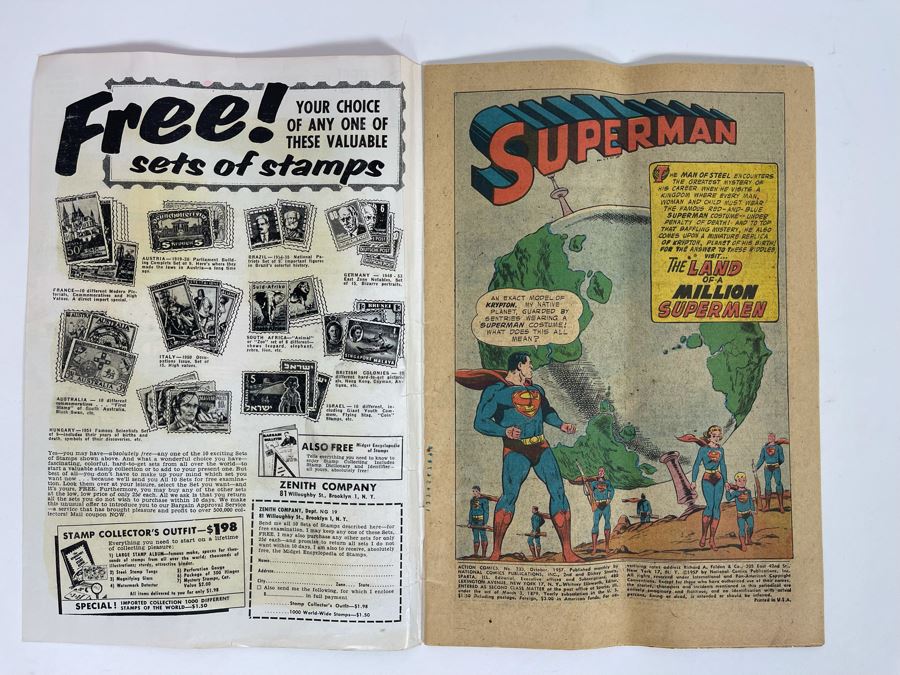 Action Comics #233 Superman Comic Book Original 1957 [Photo 5]