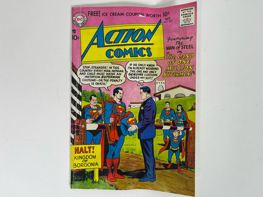 Action Comics #233 Superman Comic Book Original 1957 [Photo 2]