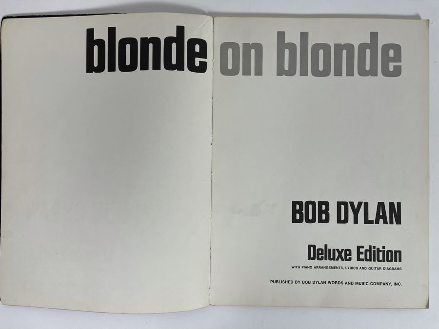 1966 Bob Dylan Blonde On Blonde Deluxe Edition Sheet Music [Photo 4]