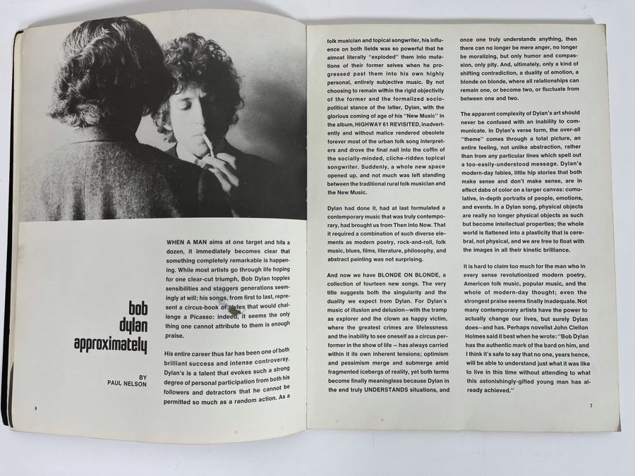 1966 Bob Dylan Blonde On Blonde Deluxe Edition Sheet Music [Photo 7]