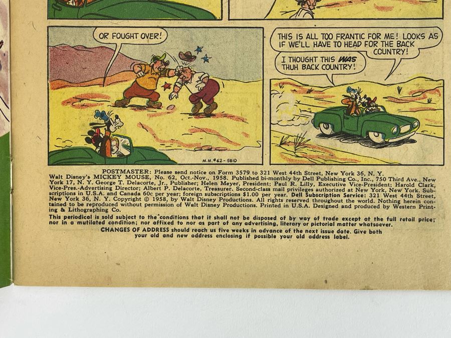 Walt Disney's Mickey Mouse Dell Comic Book Oct Nov 1958 [Photo 5]