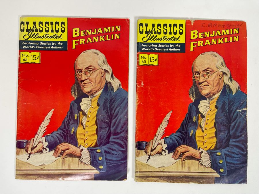Pair Of Classics Illustrated Benjamin Franklin #65  [Photo 1]