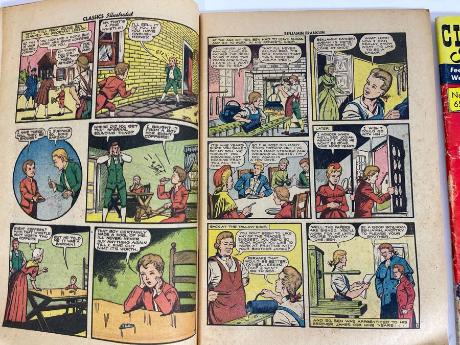 Pair Of Classics Illustrated Benjamin Franklin #65  [Photo 4]