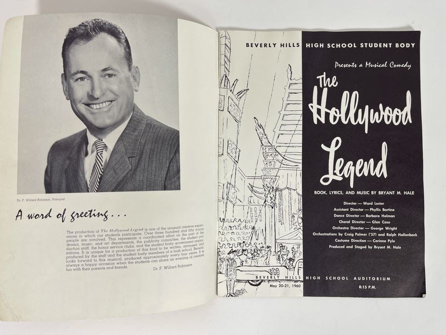1960 Beverly Hills High School Play Program Bryant M. Hale's 'The Hollywood Legend' [Photo 2]